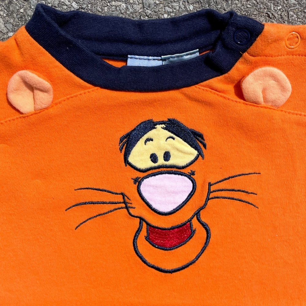 Tigger Face Vtg 2000s The Wonderful World Of Disney Romper Youth Size (6M) - Picture 4 of 8